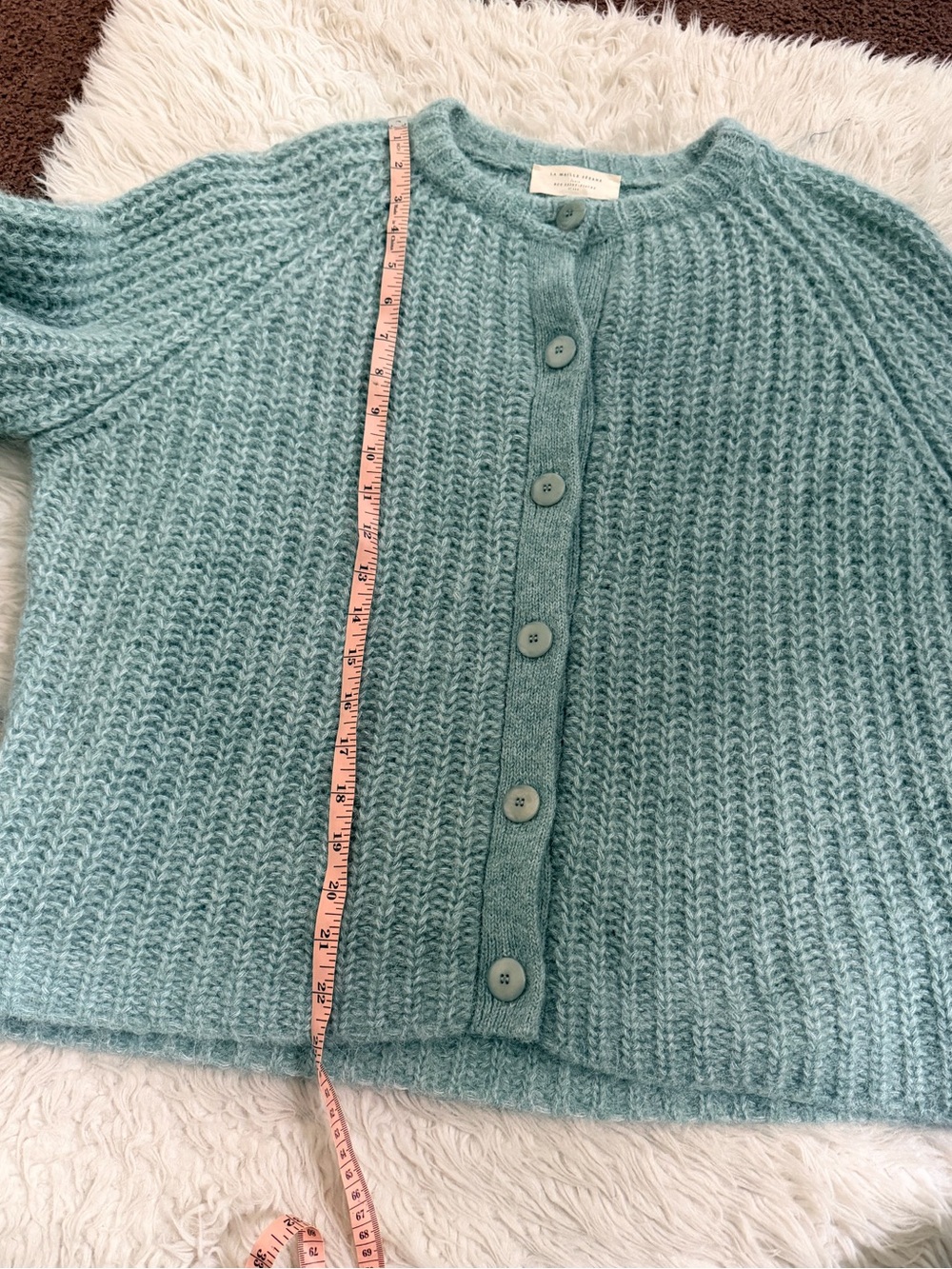 Sezane Emile Cardigan - Sea Mist - Picture 5 of 6